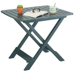 Tavolo da Esterno Verde 4 Posti Tavolo Tavolo da Esterno Fisso 80x75x72h cm, Lunghezza Massima 80 cm Made in Italy - Tessner