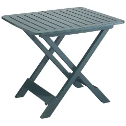 Tavolo da Esterno Verde 4 Posti Tavolo Tavolo da Esterno Fisso 80x75x72h cm, Lunghezza Massima 80 cm Made in Italy - Tessner