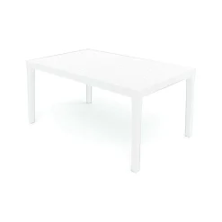 Tavolo da giardino allungabile 8-10 posti 150/220x90cm bianco - Arabesch