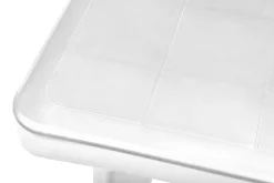 Tavolo da giardino allungabile 8-10 posti 160/220x90cm bianco - Anatre