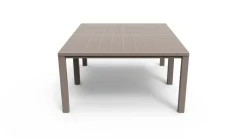 Tavolo da giardino allungabile 8-12 posti 147/294x90cm tortora - Brossard