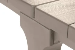 Tavolo da giardino allungabile 8-12 posti 147/294x90cm tortora - Brossard