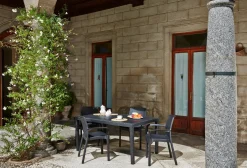 Tavolo da giardino 8 posti 138x78cm antracite - Arca