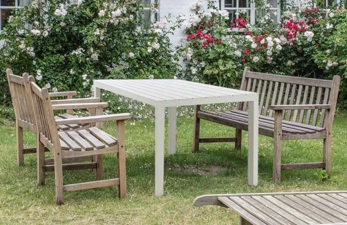 Tavolo da giardino 10 posti 80x138cm bianco - Asar