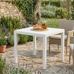 Tavolo da giardino 4 posti 79x79cm bianco - Angelico