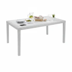 Tavolo da giardino 8 posti 138x78cm bianco - Arca