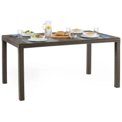 Tavolo da giardino 10 posti 150x90cm marrone - Adila