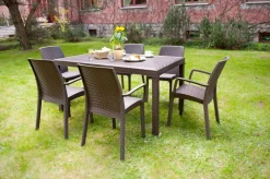 Tavolo da giardino 10 posti 150x90cm marrone - Adila