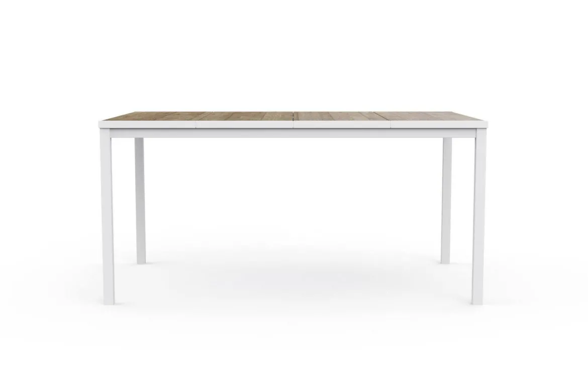 Tavolo da giardino 6 posti 159x95cm rovere e bianco - Sarnia