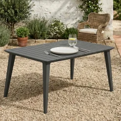 Tavolo da terrazza 6 posti 157x98cm antracite - Brockville