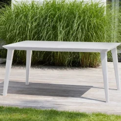 Tavolo da terrazza 6 posti 157x98cm bianco - Brockville