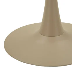 Tavolo Fisso Bianco Crema 2 Posti Forma Rotondo 60x60x106h cm, Sfumatura Colore Struttura Crema - Leh