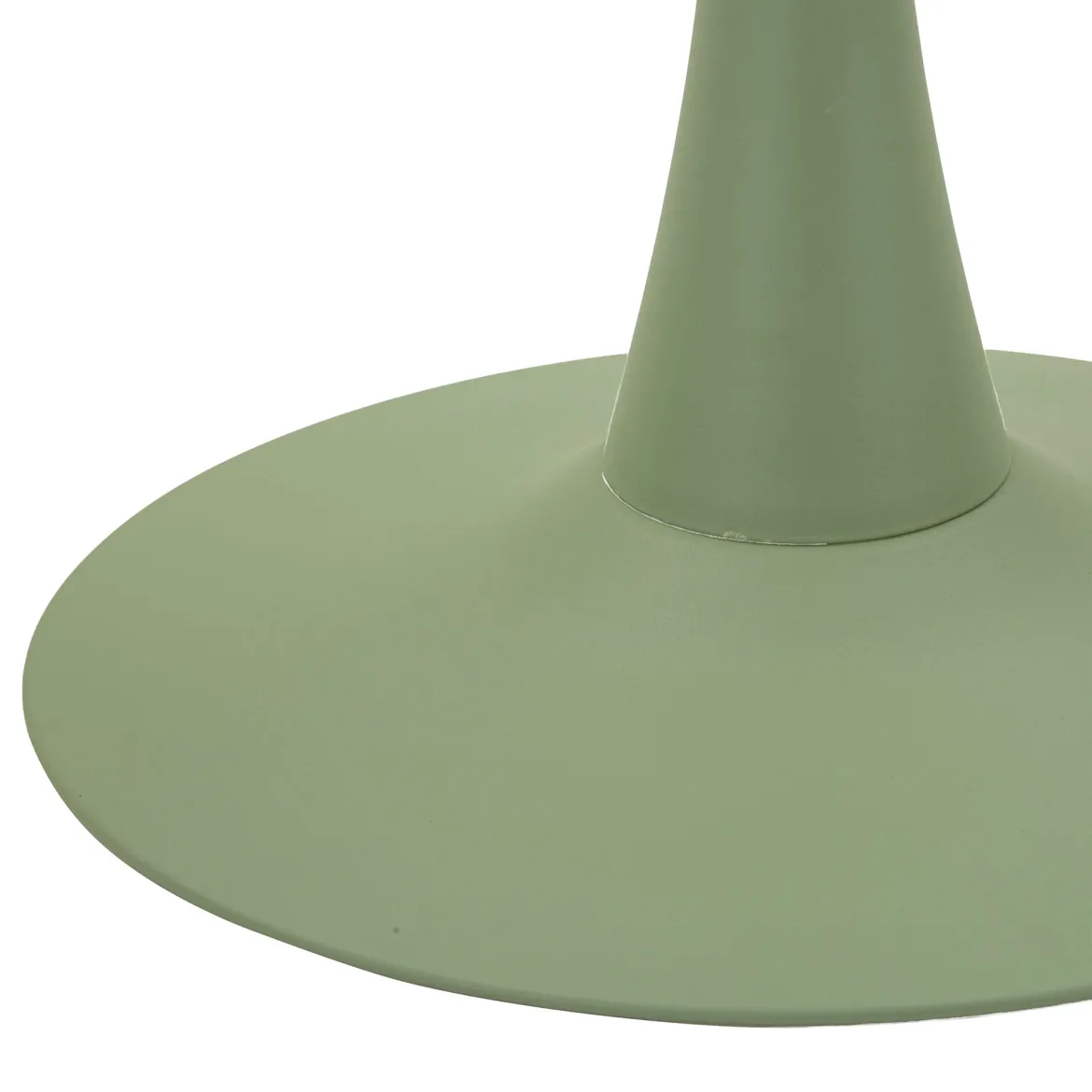 Tavolo Fisso Bianco Crema Verde 2 Posti Forma Rotondo 60x60x106h cm, Sfumatura Colore Struttura Crema - Leh