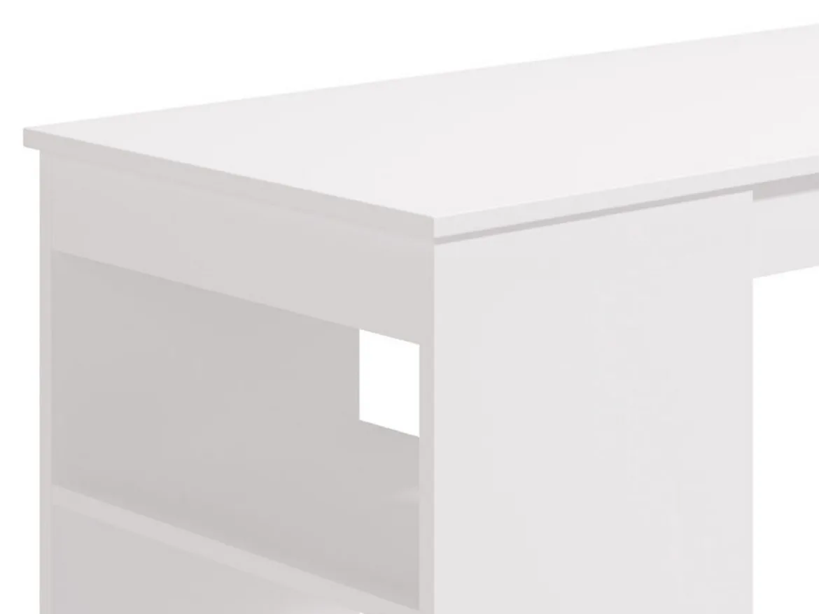 Tavolo Fisso Bianco 2 Posti Forma Rettangolare 120x50x105h cm, Materiale Piano in Legno Nobilitato - Sedriano