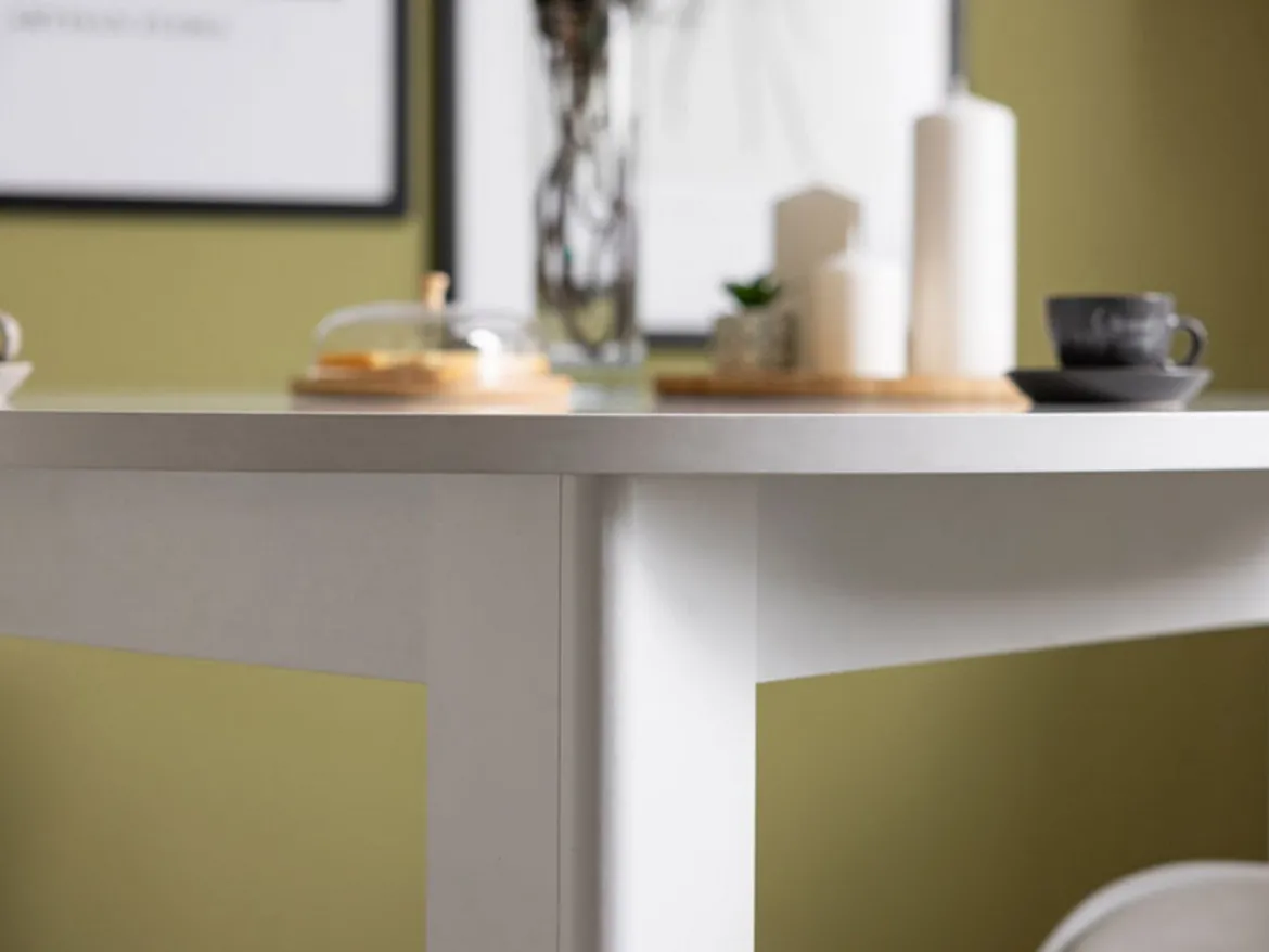 Tavolo Fisso Bianco 6 Posti Forma Ovale 180x89.5x75h cm, Peso Supportato 70 kg - Monterano