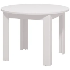 Tavolo Fisso Bianco 6 Posti Forma Ovale 180x89.5x75h cm, Peso Supportato 70 kg - Monterano