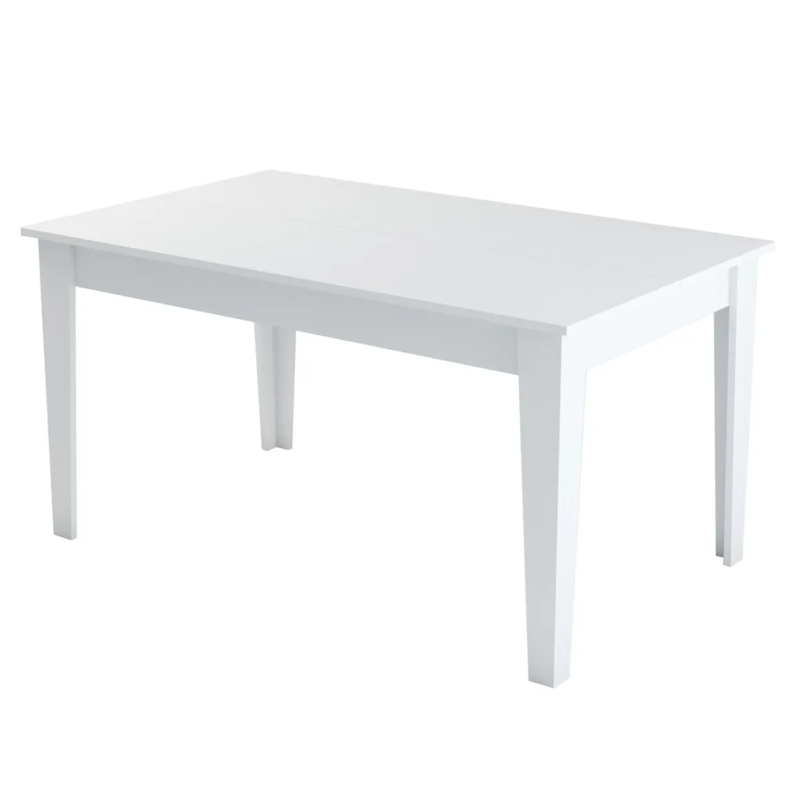 Tavolo Fisso Bianco 6 Posti Forma Rettangolare 145x88x75h cm, Peso Supportato 120 kg - Viverone