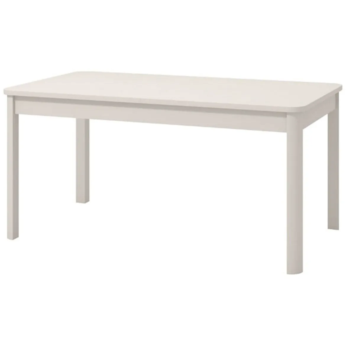 Tavolo Fisso Bianco 6 Posti Forma Rettangolare 160x90.5x76.5h cm, Materiale Piano in Legno Nobilitato - Tonara