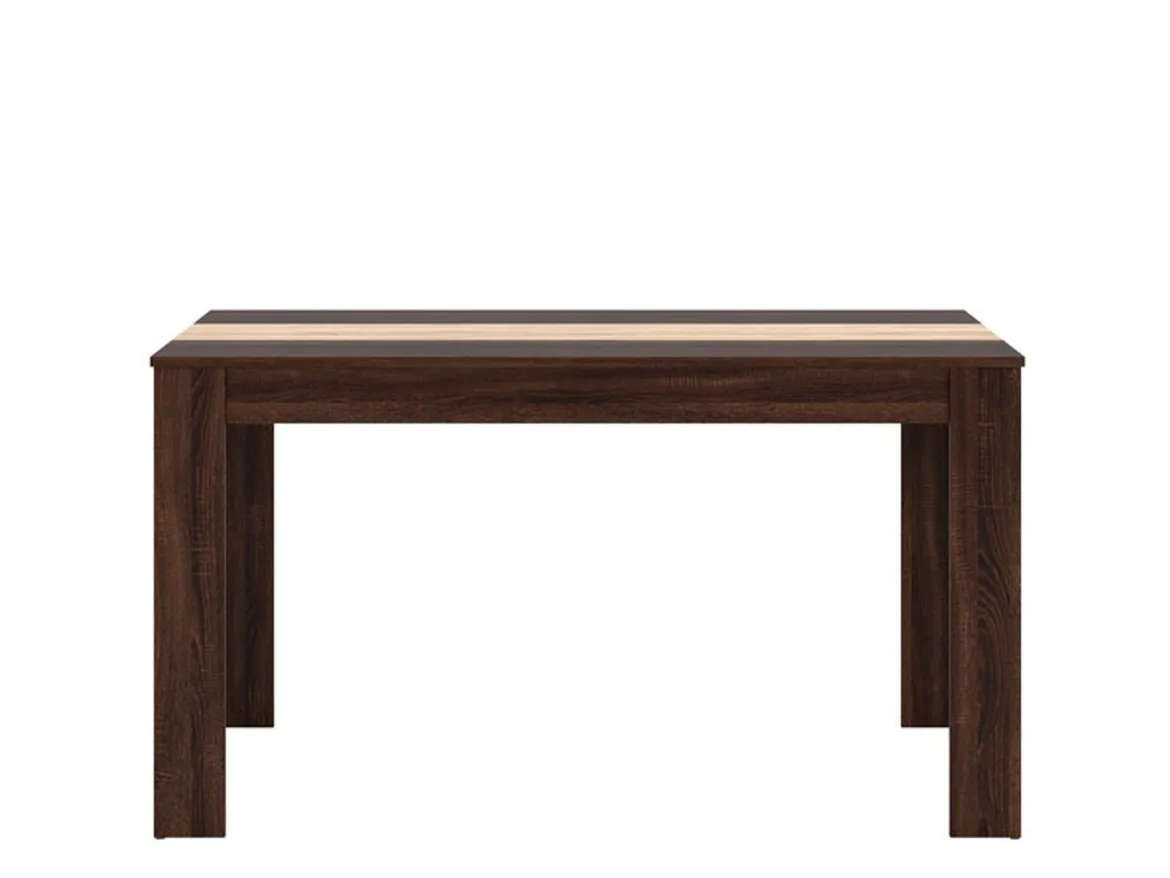 Tavolo Fisso Marrone Noce Marrone Rovere 6 Posti Forma Rettangolare 135x80.5x74.5h cm, Colore Ripiano Marrone - Simala