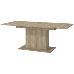 Tavolo Fisso Marrone Noce 6 Posti Forma Rettangolare 160x91.5x76h cm, Materiale Piano in Legno Nobilitato - Siano