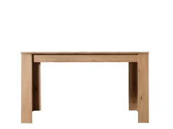 Tavolo Fisso Marrone Rovere Nero 6 Posti Forma Rettangolare 135x80.5x74.5h cm, Colore Struttura Nero - Simala