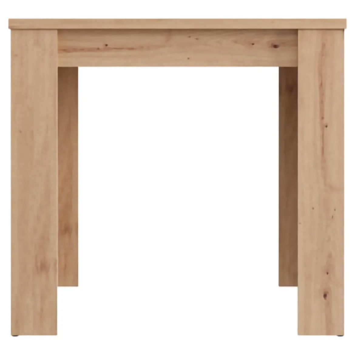 Tavolo Fisso Marrone Rovere Nodi 6 Posti Ripiano Effetto Dogato 80x80x76h cm, Forma Quadrato - Trosa