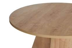 Tavolo Fisso Marrone Rovere 4 Posti Ripiano Effetto Dogato 80x80x76h cm, Forma Quadrato - Trosa