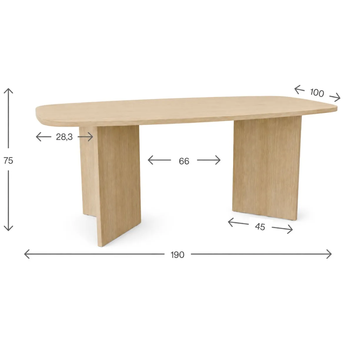 Tavolo Fisso Marrone Rovere 6 Posti Forma Rettangolare 120x80x74.5h cm, Materiale Piano in Legno Nobilitato - Uscio