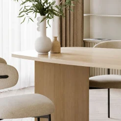 Tavolo Fisso Marrone Rovere 6 Posti Forma Rettangolare 120x80x74.5h cm, Materiale Piano in Legno Nobilitato - Uscio