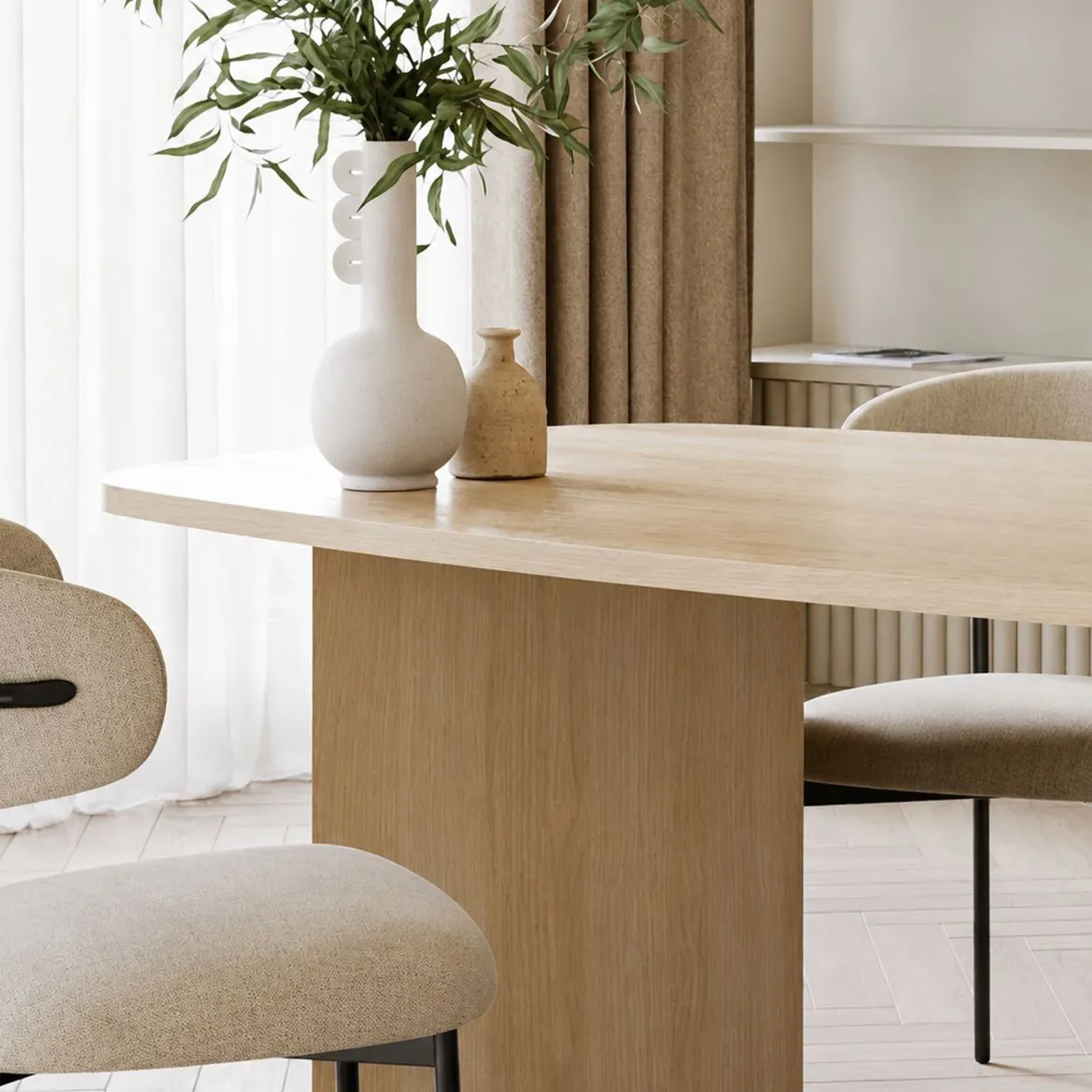 Tavolo Fisso Marrone Rovere 6 Posti Forma Rettangolare 120x80x74.5h cm, Materiale Piano in Legno Nobilitato - Uscio