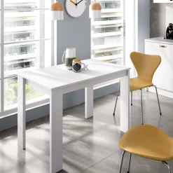 Tavolo moderno rettangolare 6 posti bianco 110x67cm - Amaranthya