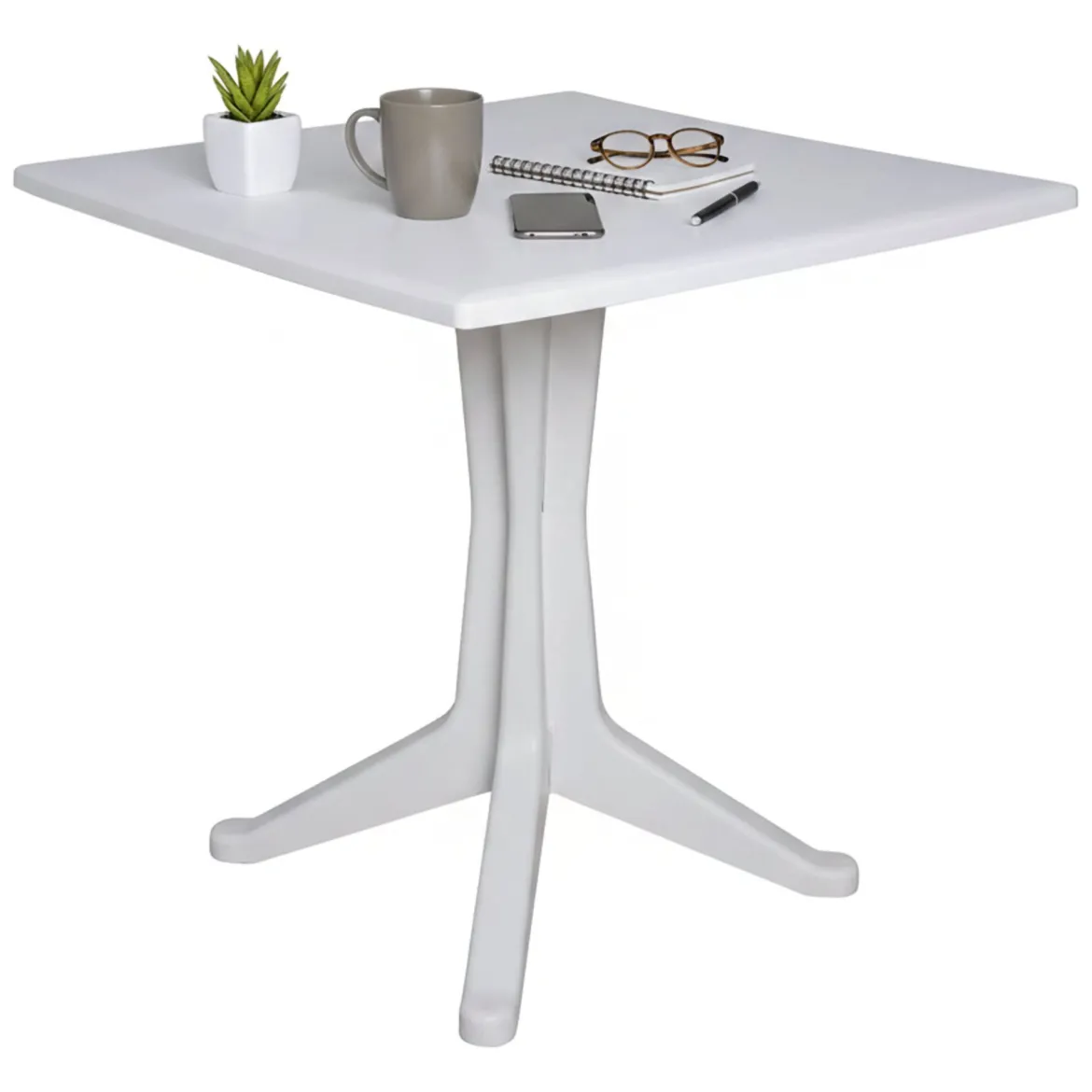Tavolo per terrazzo 6 posti 70x70cm bianco - Agostini