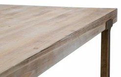 Tavolo vintage rettangolare 9 posti oro e marrone 180x90cm - Kazimir
