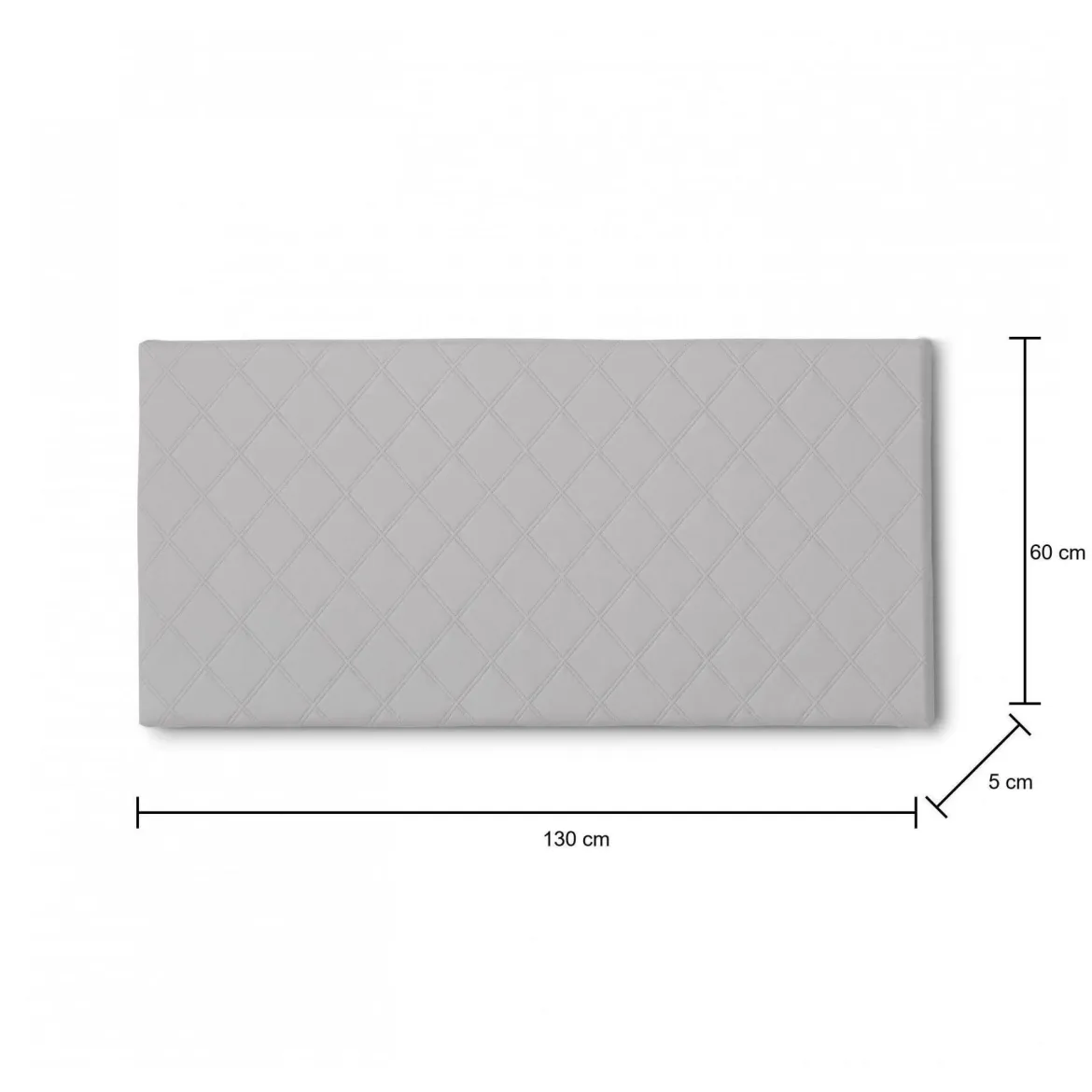Testiera letto Acca, Cm 130x60, Bianco