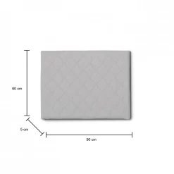 Testiera letto Arak, Cm 90x60, Bianco
