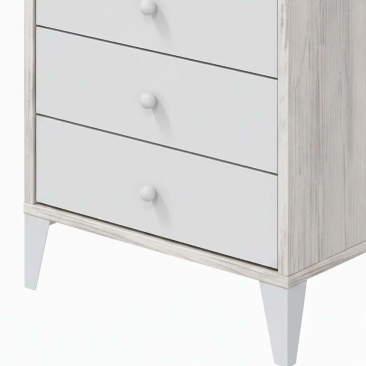 Testiera Letto Bianco Bianco Anticato 248x33 cm, Colore Struttura Bianco - Genzone