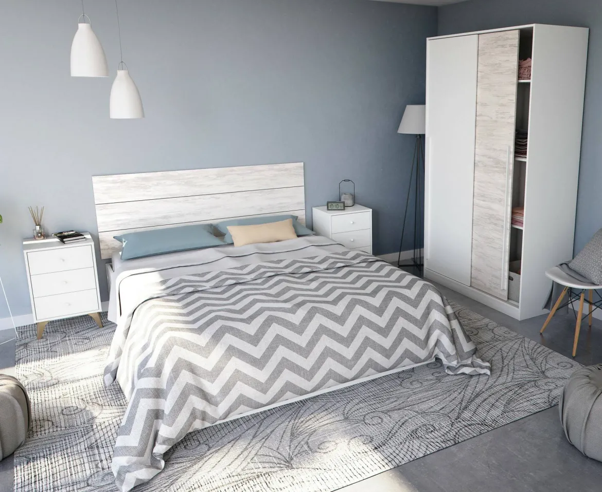 Testiera Letto Bianco Bianco Anticato Matrimoniale Colore Struttura Bianco 160x2.5 cm, Sfumatura Colore Struttura Anticato - Catino