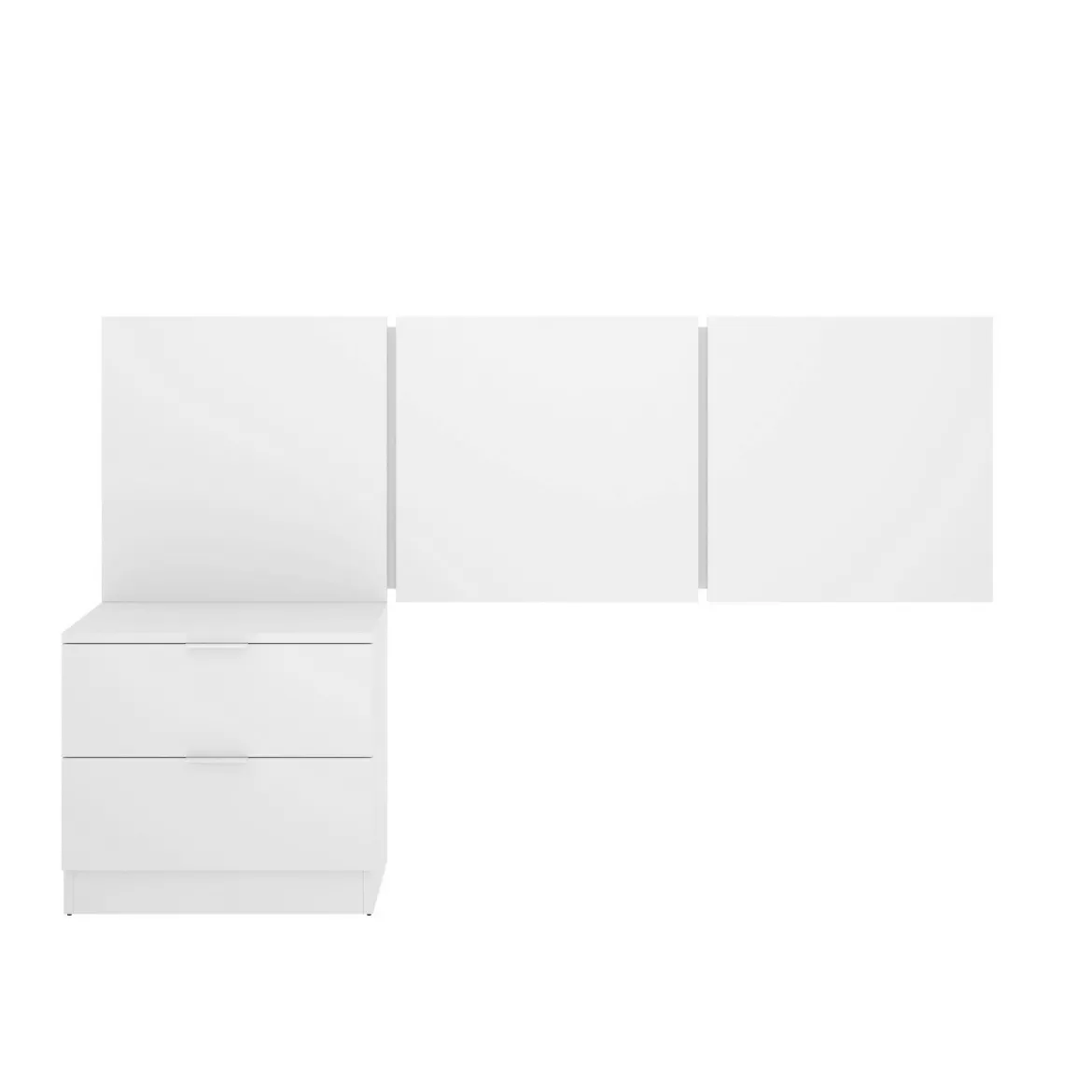 Testiera Letto Bianco Matrimoniale 157x34.2 cm, - Chanhom