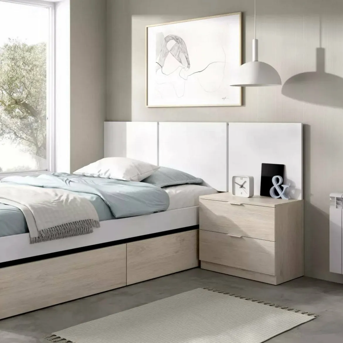 Testiera Letto Marrone Marrone Rovere Matrimoniale Colore Struttura Marrone 157x34.2 cm, Sfumatura Colore Struttura Rovere - Chanhom