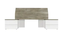 Testiera Letto Marrone Marrone Rovere Matrimoniale Colore Struttura Marrone 216x3 cm, Sfumatura Colore Struttura Rovere - Unala