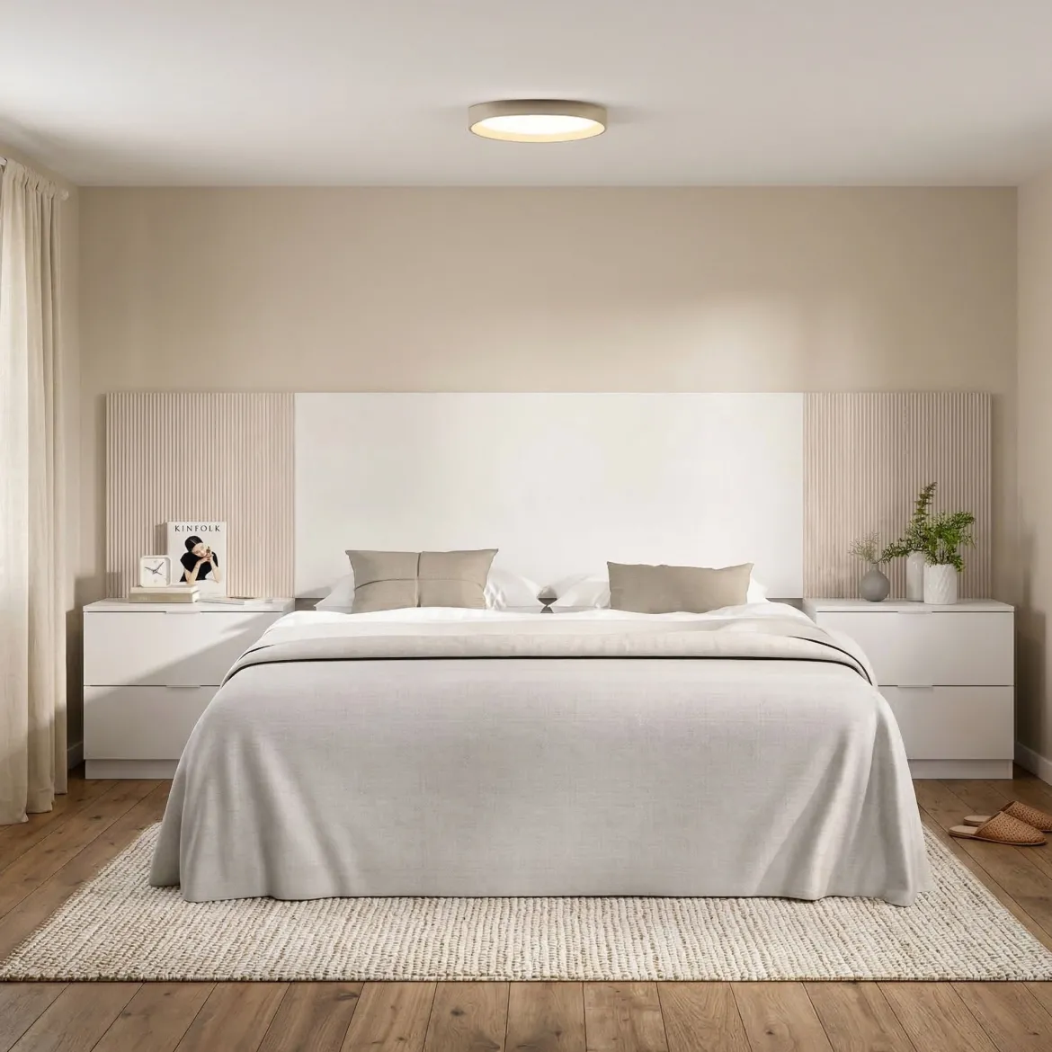 Testiera Letto Marrone Marrone Rovere Matrimoniale Colore Struttura Marrone 258.6x34.2 cm, Sfumatura Colore Struttura Rovere - Dujuan