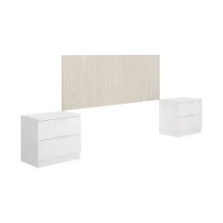 Testiera Letto Marrone Marrone Rovere Matrimoniale Colore Struttura Marrone 258.6x34.2 cm, Sfumatura Colore Struttura Rovere - Nona