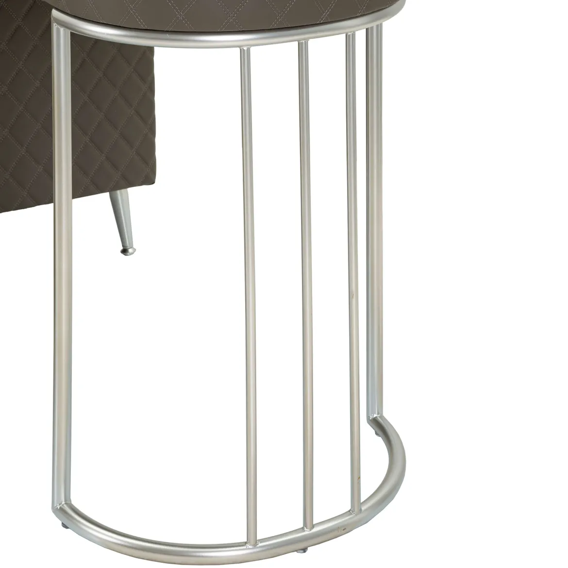Toeletta Bianco Marmo Grigio Tortora 4 Cassetti Finitura Simil Pelle Trapuntata con Dettagli oro, top Effetto Marmo 120x40x75h cm, - Tafrao