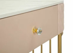 Toeletta classica vintage 120x40x75h cm rosa e oro - Guidobono