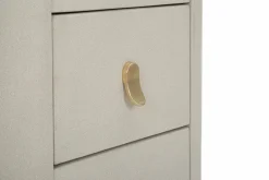 Toeletta moderna porta trucchi 120x40x75h cm crema e oro - Apoteosi