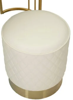 Toeletta shabby elegante 120x40x75h cm bianco e oro - Guidobono