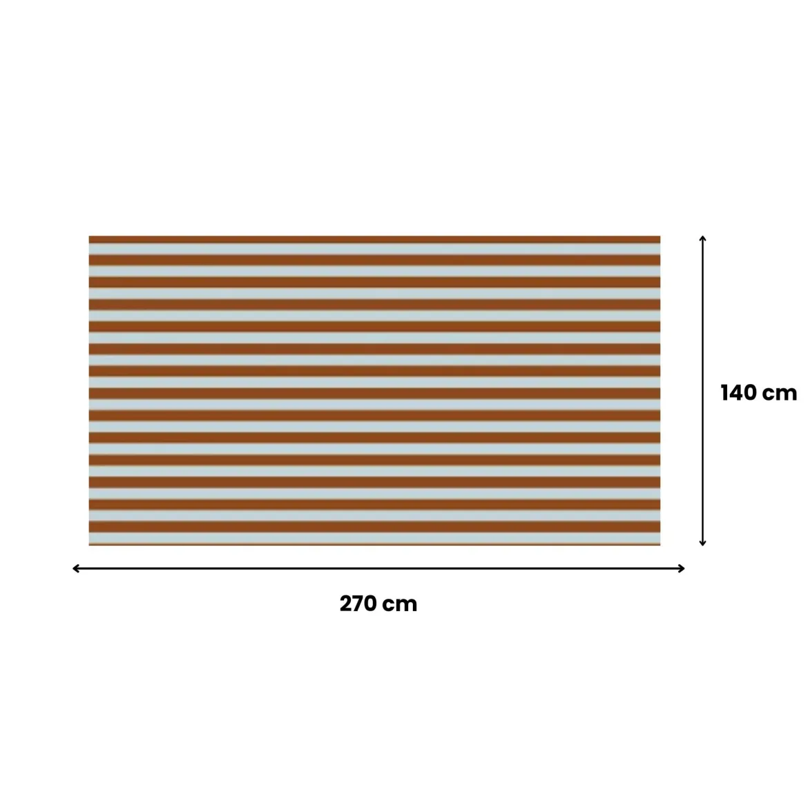 Tovaglia rettangolare no stiro 270x140 cm, beige e rosso scuro - Equilibrista - By Sarah Balivo