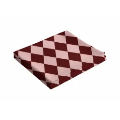 Tovaglia rettangolare no stiro 360x140 cm, rosa e bordeaux - Giocoliera - By Sarah Balivo