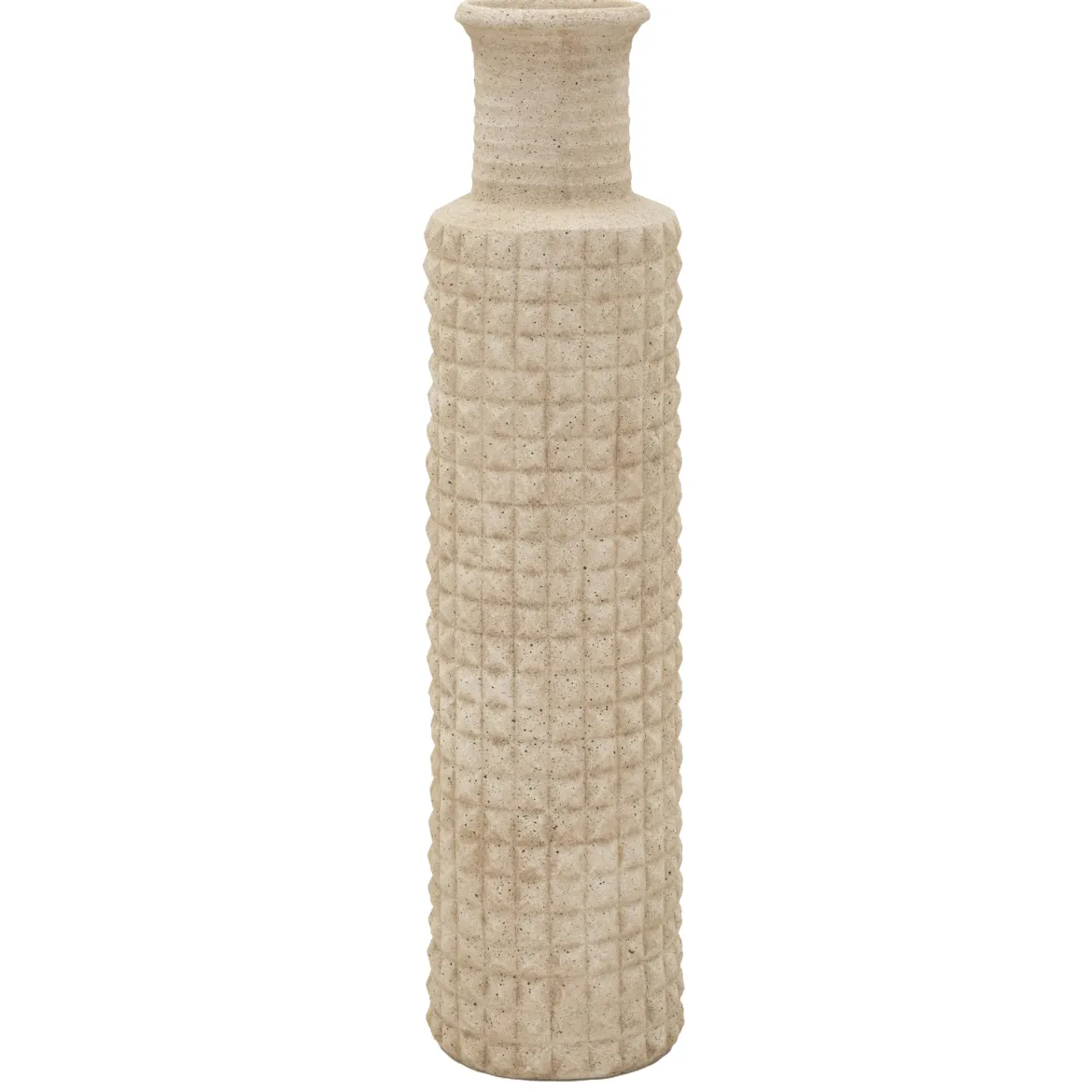 Vaso Beige Finitura Effetto Sabbia Diametro 14 cm, - Fati
