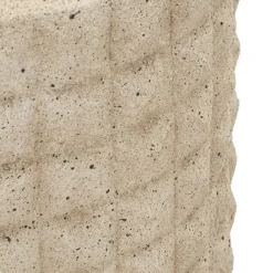 Vaso Beige Finitura Effetto Sabbia Diametro 14 cm, - Fati